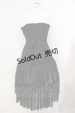 画像4: MARBLE / ゴシックタイ付コルセット風ブラウスワンピース  ブラック×ホワイト O-25-07-14-015-GO-OP-IG-OS