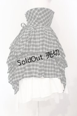 画像2: ATELIER BOZ / ティニーチェックスカート  ブラック×ホワイト O-25-07-14-017-EL-SK-OW-ZS