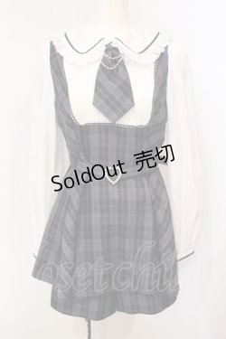 画像1: Secret Honey / ネクタイベルト付セットアップ  グレー O-25-07-14-003-CA-OP-IG-OS