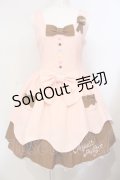 Angelic Pretty / Sweetワッフルジャンパースカート  ピンク×ブラウン O-25-07-14-022-AP-OP-OW-OS