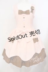 Angelic Pretty / Sweetワッフルジャンパースカート  ピンク×ブラウン O-25-07-14-022-AP-OP-OW-OS