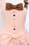 画像2: Angelic Pretty / Sweetワッフルジャンパースカート  ピンク×ブラウン O-25-07-14-022-AP-OP-OW-OS (2)