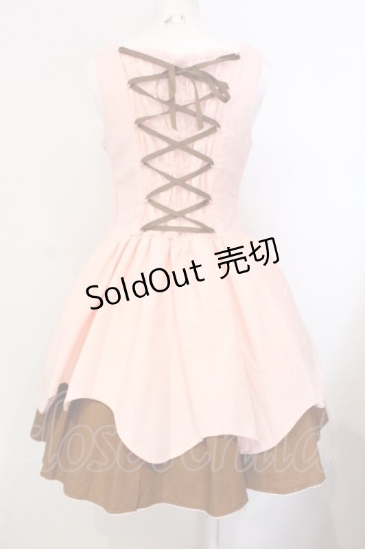 画像6: Angelic Pretty / Sweetワッフルジャンパースカート  ピンク×ブラウン O-25-07-14-022-AP-OP-OW-OS (6)