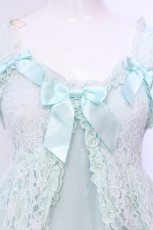 画像2: metamorphose / 総レースベビードールジャンパースカート  ミント O-25-07-14-023-ME-OP-IG-OS (2)