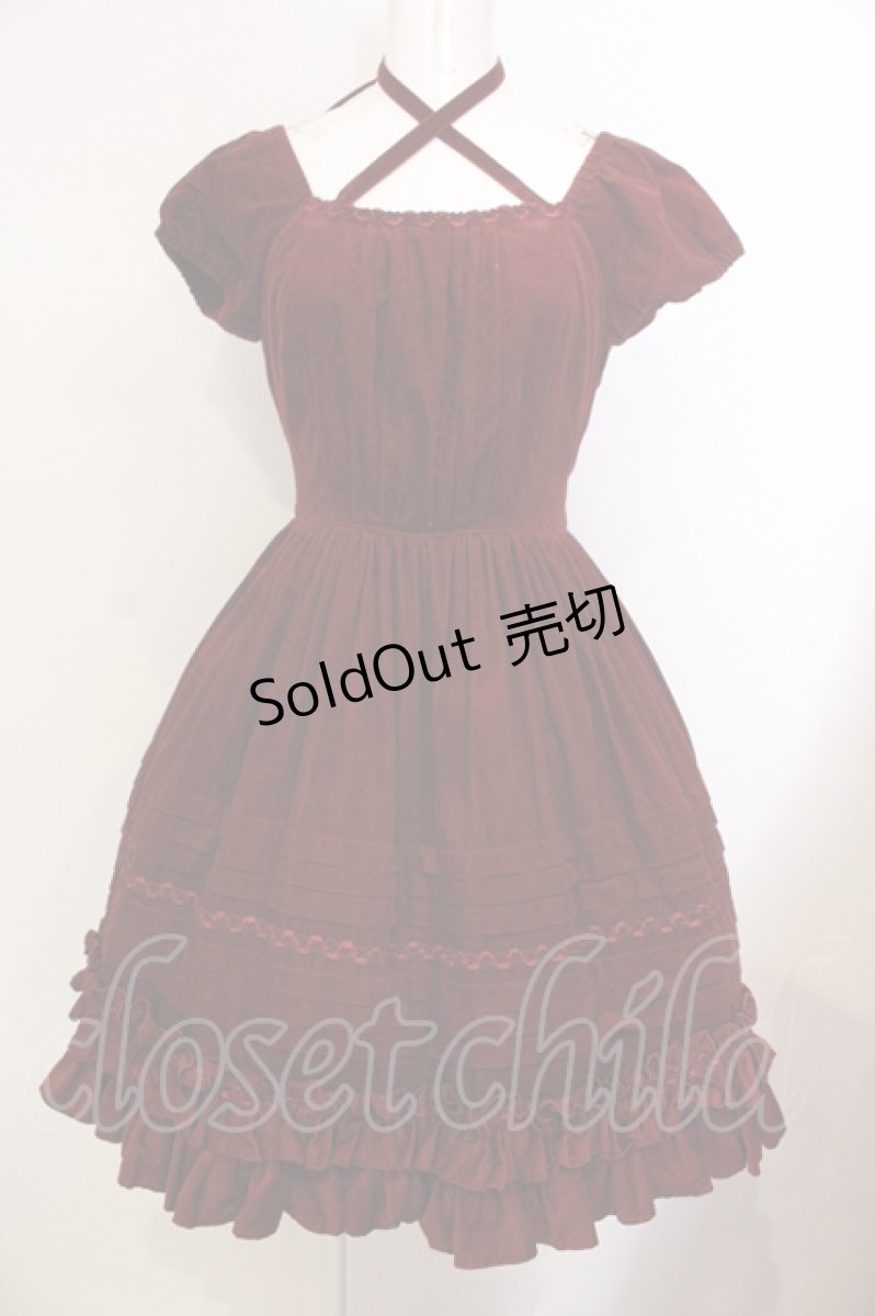 画像1: Victorian maiden / コール天ワンピース  ボルドー O-25-07-14-024-CL-OP-IG-OS (1)