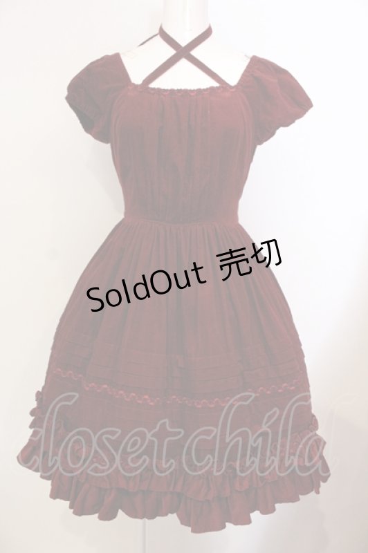 画像1: Victorian maiden / コール天ワンピース  ボルドー O-25-07-14-024-CL-OP-IG-OS (1)