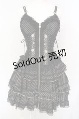 OZZ ANGELO / Stripe Rose ビスチェワンピース  ブラック O-25-07-15-026-OO-OP-IG-OS