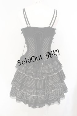 画像4: OZZ ANGELO / Stripe Rose ビスチェワンピース  ブラック O-25-07-15-026-OO-OP-IG-OS