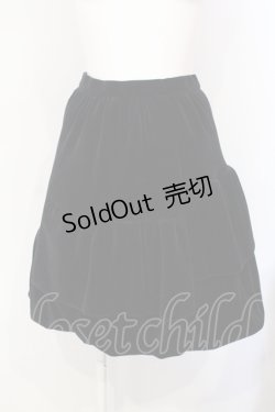 画像1: MIHO MATSUDA / イレギュラーフリル別珍スカート  ブラック O-25-07-15-027-GO-SK-OW-OS