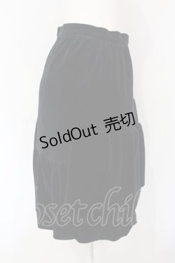 画像2: MIHO MATSUDA / イレギュラーフリル別珍スカート  ブラック O-25-07-15-027-GO-SK-OW-OS