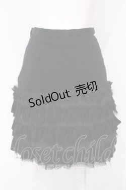 画像3: MIHO MATSUDA / 別珍ティアードスカート  ブラック O-25-07-15-028-GO-SK-IG-OS
