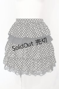 MIHO MATSUDA / /ドットレースティアードスカート  ブラック O-25-07-15-029-GO-SK-IG-OS