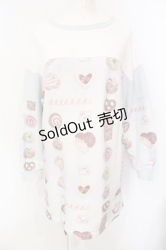 画像1: MILK / COOKIE GIRLトレーナーワンピース  サックス O-25-07-15-030-ML-OP-IG-ZT483 (1)