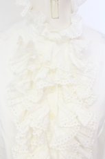 画像2: Jane Marple / プリーツフリルブラウス M オフシロ O-25-07-15-032-JM-BL-IG-OS (2)