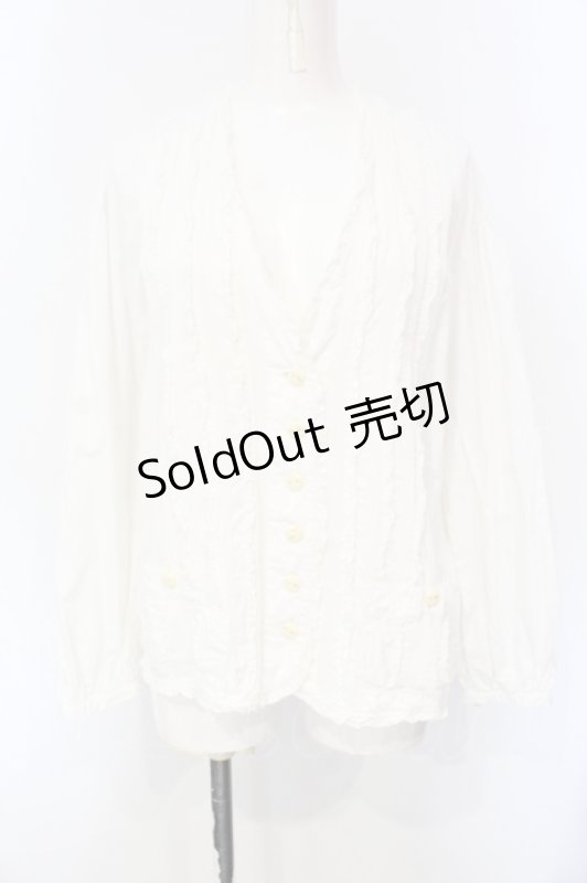 画像1: PINK HOUSE / ピンタック使いジャケット  シロ O-25-07-15-035-LO-JA-OW-ZI (1)