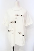 Karl Helmut / おしくらまんじゅううさぎ刺繍Tシャツ 3（M） アイボリー O-25-07-15-037-EL-TO-OW-OS