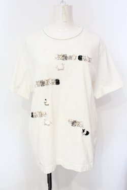 画像1: Karl Helmut / おしくらまんじゅううさぎ刺繍Tシャツ 3（M） アイボリー O-25-07-15-037-EL-TO-OW-OS
