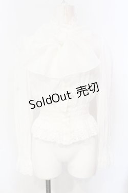 画像1: Moi-meme-Moitie / ハイネックシャーリングブラウス（07年） 2 ホワイト O-25-07-15-038-MO-BL-YM-OS