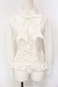 ATELIER PIERROT / 丸襟ブラウス  シロ O-25-07-15-040-EL-BL-IG-OS