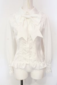 ATELIER PIERROT / 丸襟ブラウス  シロ O-25-07-15-040-EL-BL-IG-OS