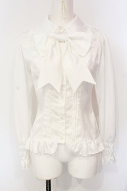 画像1: ATELIER PIERROT / 丸襟ブラウス  シロ O-25-07-15-040-EL-BL-IG-OS