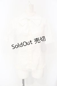 ATELIER PIERROT / 半袖パフスリーブブラウス  ホワイト O-25-07-15-041-EL-BL-IG-OS