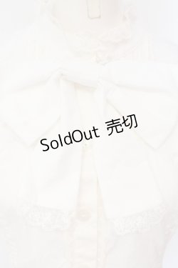 画像2: ATELIER PIERROT / 半袖パフスリーブブラウス  ホワイト O-25-07-15-041-EL-BL-IG-OS
