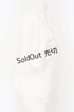 画像3: ATELIER PIERROT / 半袖パフスリーブブラウス  ホワイト O-25-07-15-041-EL-BL-IG-OS