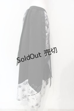 画像3: Qutie Frash / ラップ付き和柄バギーパンツ  ブラック O-25-07-15-005-QU-PA-IG-OS