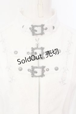 画像2: Ozz oneste / Dark Wizardバックルベルトブラウス  ホワイト O-25-07-15-046-OO-BL-OW-OS