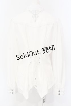 画像4: Ozz oneste / Dark Wizardバックルベルトブラウス  ホワイト O-25-07-15-046-OO-BL-OW-OS