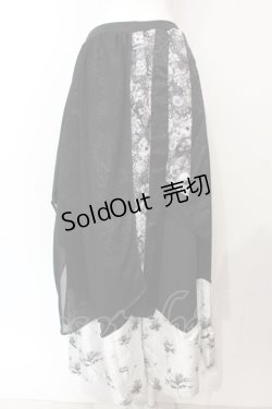 画像4: Qutie Frash / ラップ付き和柄バギーパンツ  ブラック O-25-07-15-005-QU-PA-IG-OS