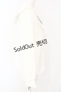 画像4: Amavel / Piano Concertosフリルブラウス  シロ×グリーン O-25-07-15-051-CA-BL-IG-OS