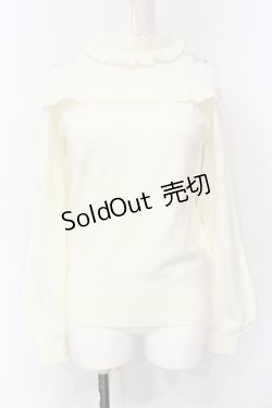 画像1: Ank Rouge / レース切り替えニットオフショルトップス  オフ O-25-07-15-053-CA-TO-IG-OS