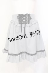Secret Honey / バイカラーレースアップギャザースカート  グレー×クロ O-25-07-15-057-CA-SK-IG-OS