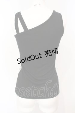 画像3: ALGONQUINS / ショルダーレースアッププリントタンクトップ  ブラック O-25-07-15-061-AL-TO-IG-OS