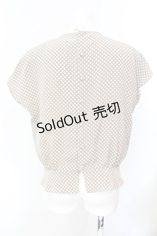 画像3: PINK HOUSE / ドットノースリーブブラウス  グレー O-25-07-15-069-LO-BL-OW-ZI (3)