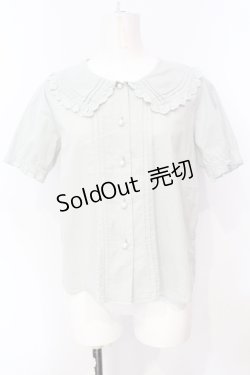 画像1: Fi.n.t / ピンタック襟半袖ブラウス  ミント O-25-07-15-074-CA-BL-IG-OS