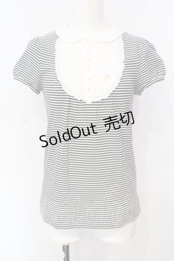 画像1: Franche Lippee / ボーダータックヨークTシャツ M クロ×シロ O-25-07-15-075-LO-TO-IG-OS