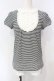 画像1: Franche Lippee / ボーダータックヨークTシャツ M クロ×シロ O-25-07-15-075-LO-TO-IG-OS (1)