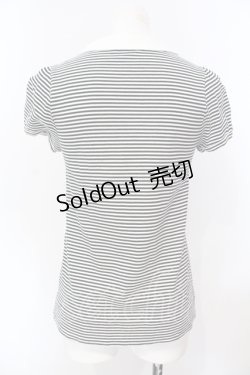 画像4: Franche Lippee / ボーダータックヨークTシャツ M クロ×シロ O-25-07-15-075-LO-TO-IG-OS