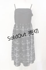 Drug Honey / スカル柘榴レリーフキャミワンピース  ブラック O-25-07-15-080-PU-OP-OW-OS