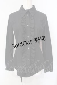 MIHO MATSUDA / フリルブラウス  ブラック O-25-07-15-081-GO-BL-OW-OS