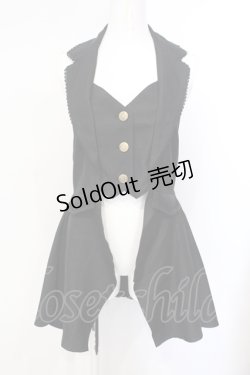 画像1: axes femme POETIQUE / クラシックホルターベスト  クロ O-25-07-15-089-AX-TO-IG-OS