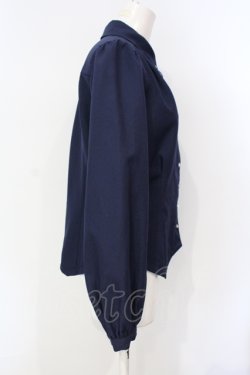 画像2: axes femme / チェーン付コルセット風ブラウス  ネイビー O-25-07-15-092-AX-BL-IG-OS