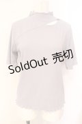 axes femme / カットワークプチハイトップス  グレー O-25-07-15-093-AX-TO-IG-OS