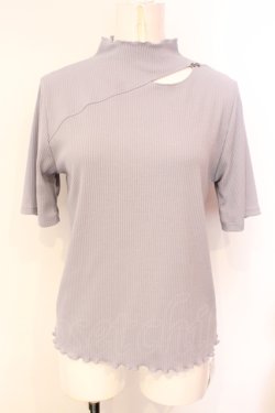 画像1: axes femme / カットワークプチハイトップス  グレー O-25-07-15-093-AX-TO-IG-OS