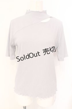 画像1: axes femme / カットワークプチハイトップス  グレー O-25-07-15-093-AX-TO-IG-OS
