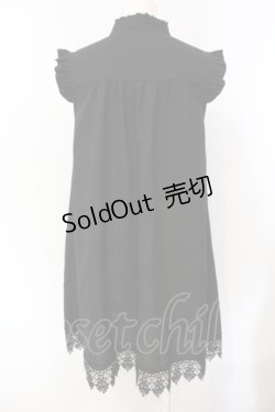 画像2: axes femme / 裾レースノースリチュニック F クロ O-25-07-15-094-AX-TO-IG-OS