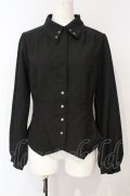 axes femme / チェーン付コルセット風ブラウス【チェーン欠品】  クロ O-25-07-15-096-AX-BL-IG-OS